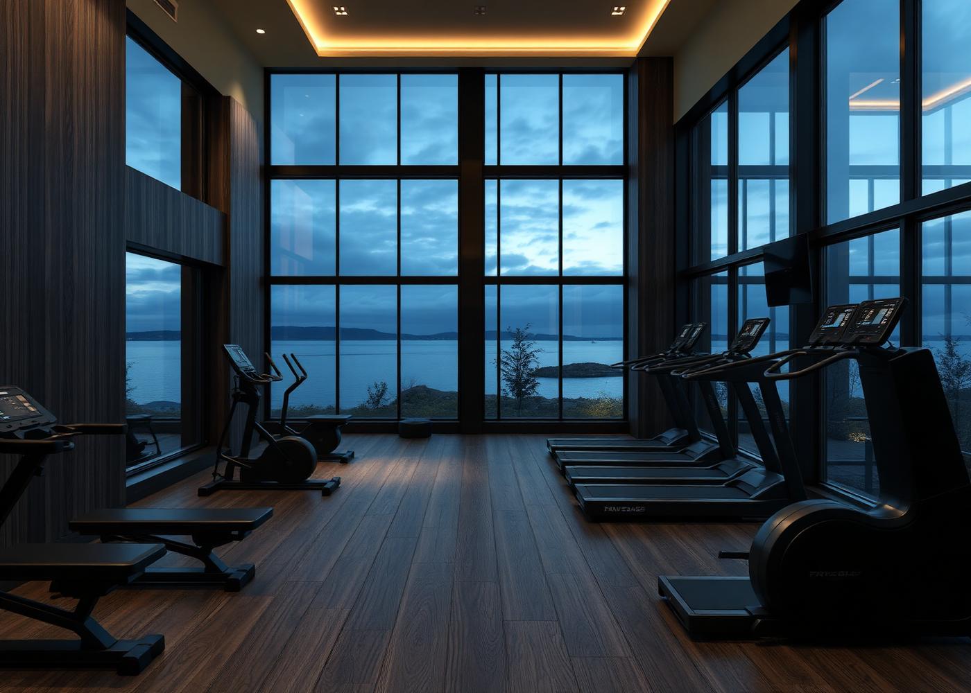 Panoramic Fitness Floor at LINAR by Alef