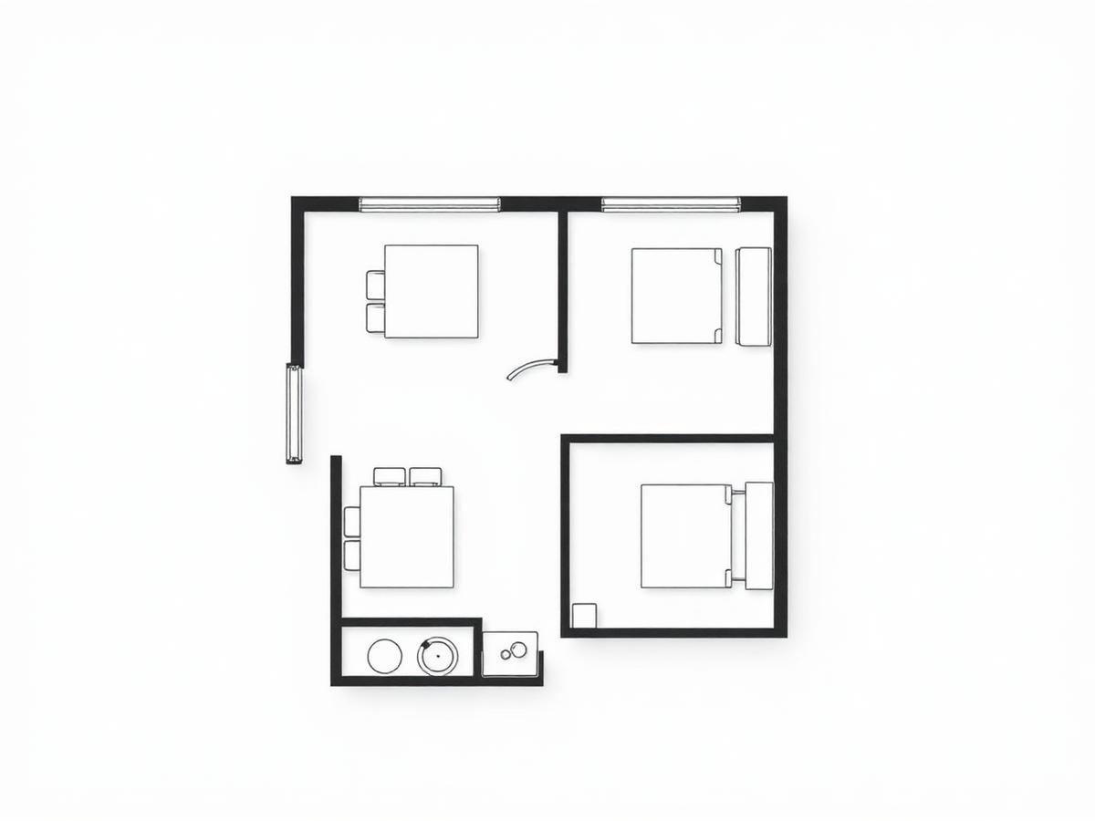 1 Bedroom Apartment floor plan at LINAR by Alef — 1,059 Sq.Ft